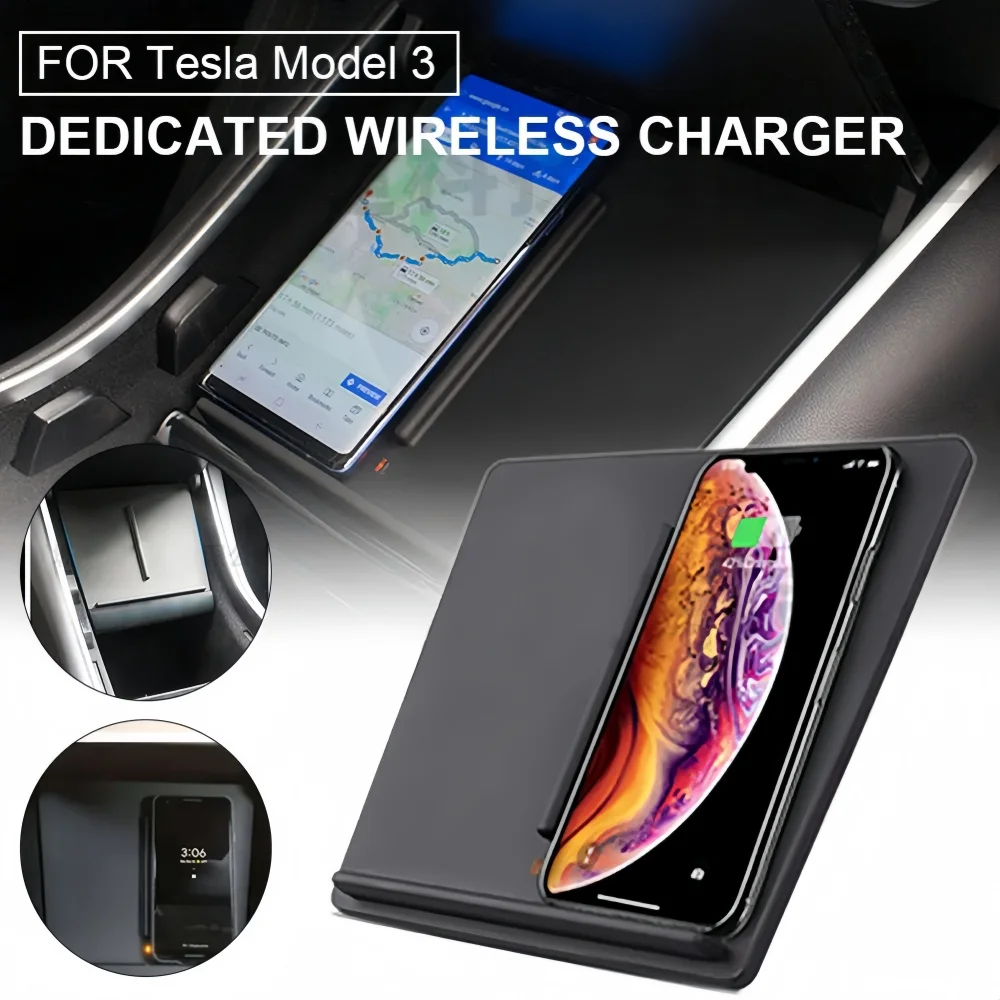 شاحن سيارة لاسلكي ل تسلا موديل - مراجعة Wireless Phone Charger Pad وسعره