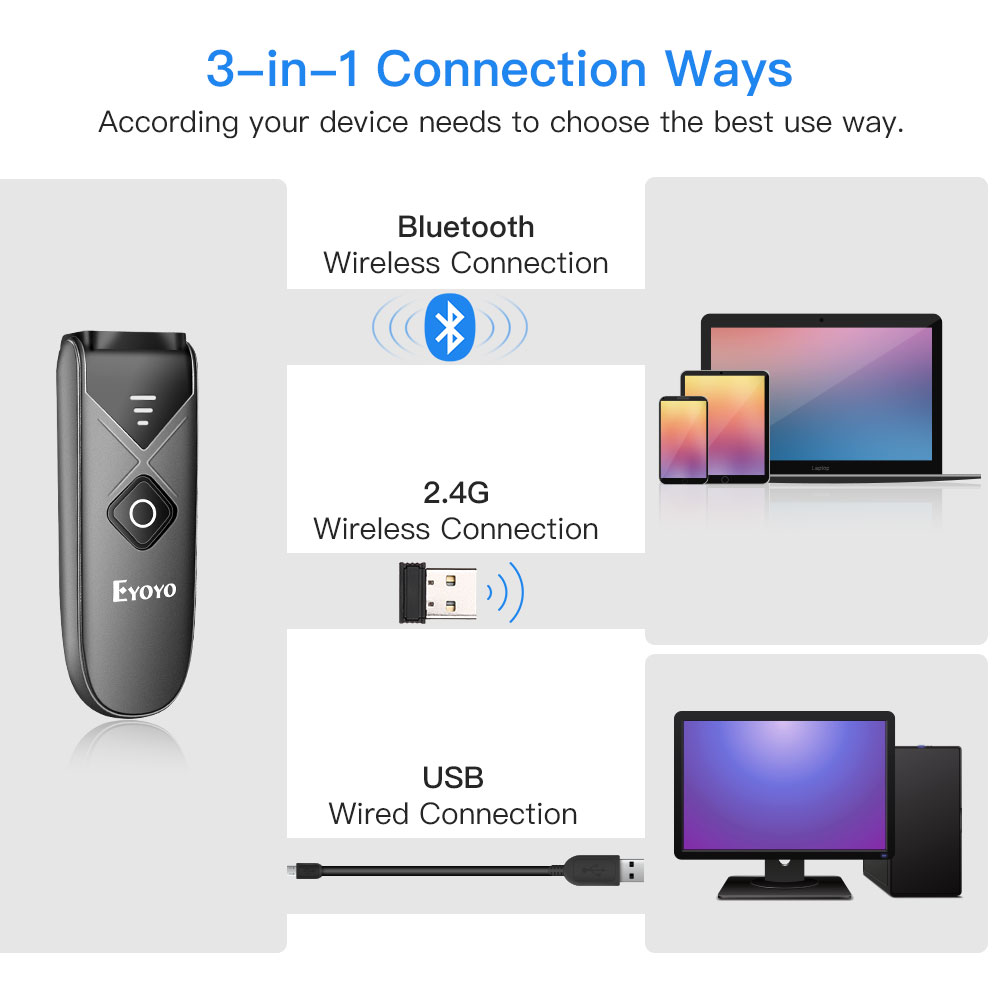 ماسح الباركود ، USB سلكي ، بلو - مراجعة Barcode Scanner Wireless وسعره