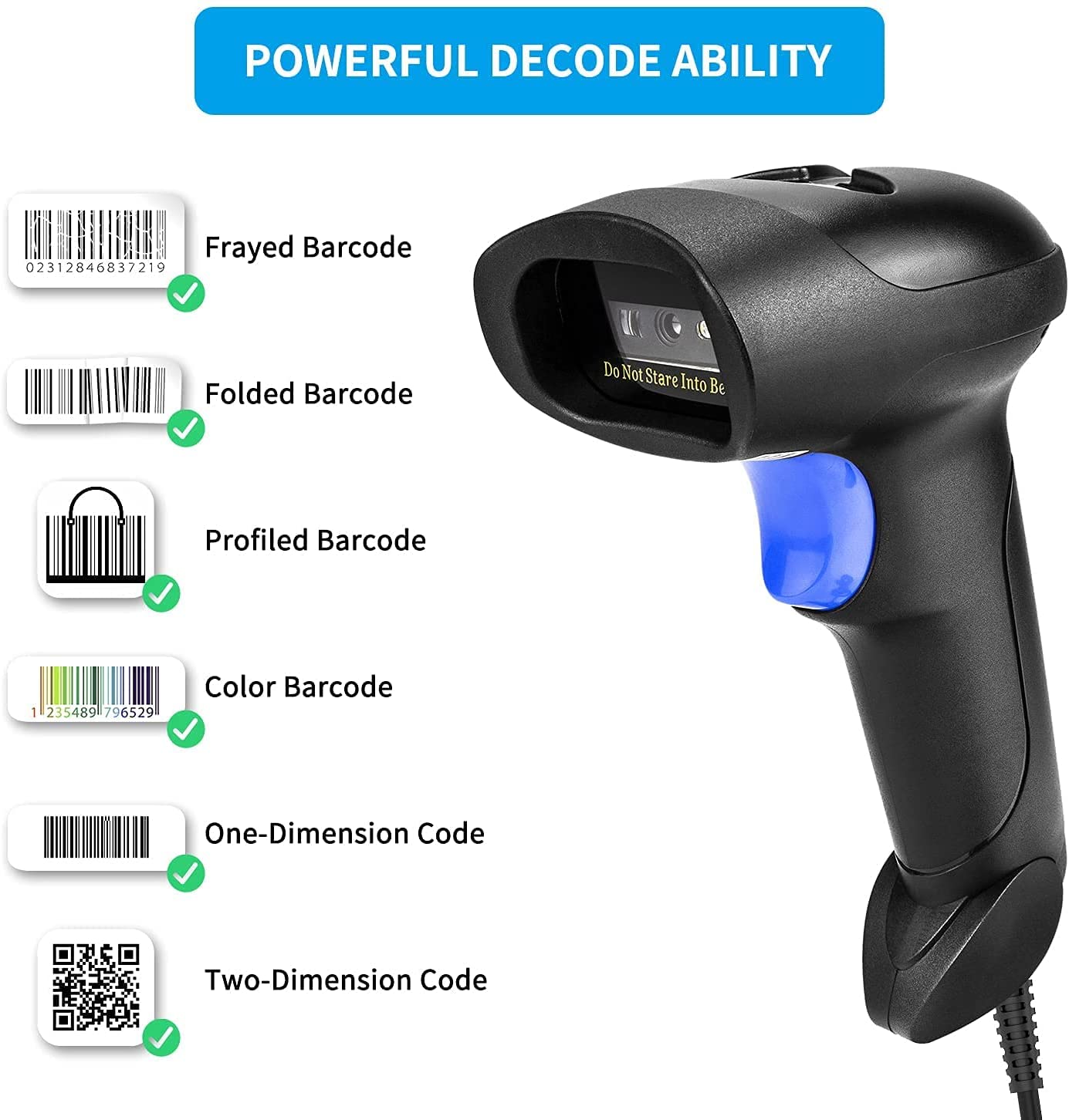ماسح الباركود السلكي ثنائي الأ - مراجعة Barcode Scanner Wireless وسعره