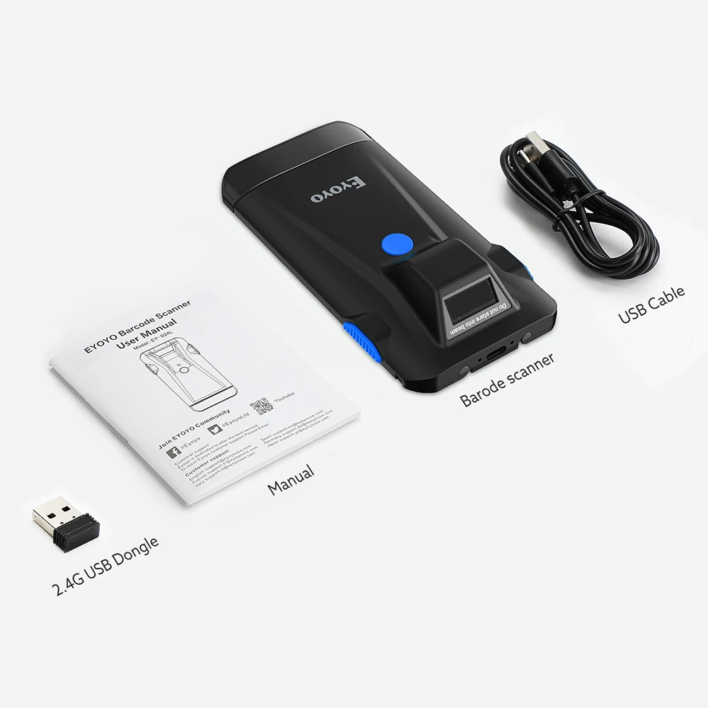 Eyoyo EY-024 2D بلوتوث ماسح ال - مراجعة Barcode Scanner Wireless وسعره