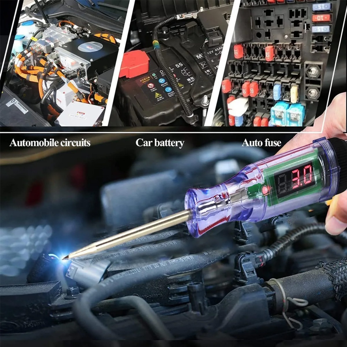جهاز اختبار دائرة الجهد للسيار - مراجعة Electronics Quiz وسعره
