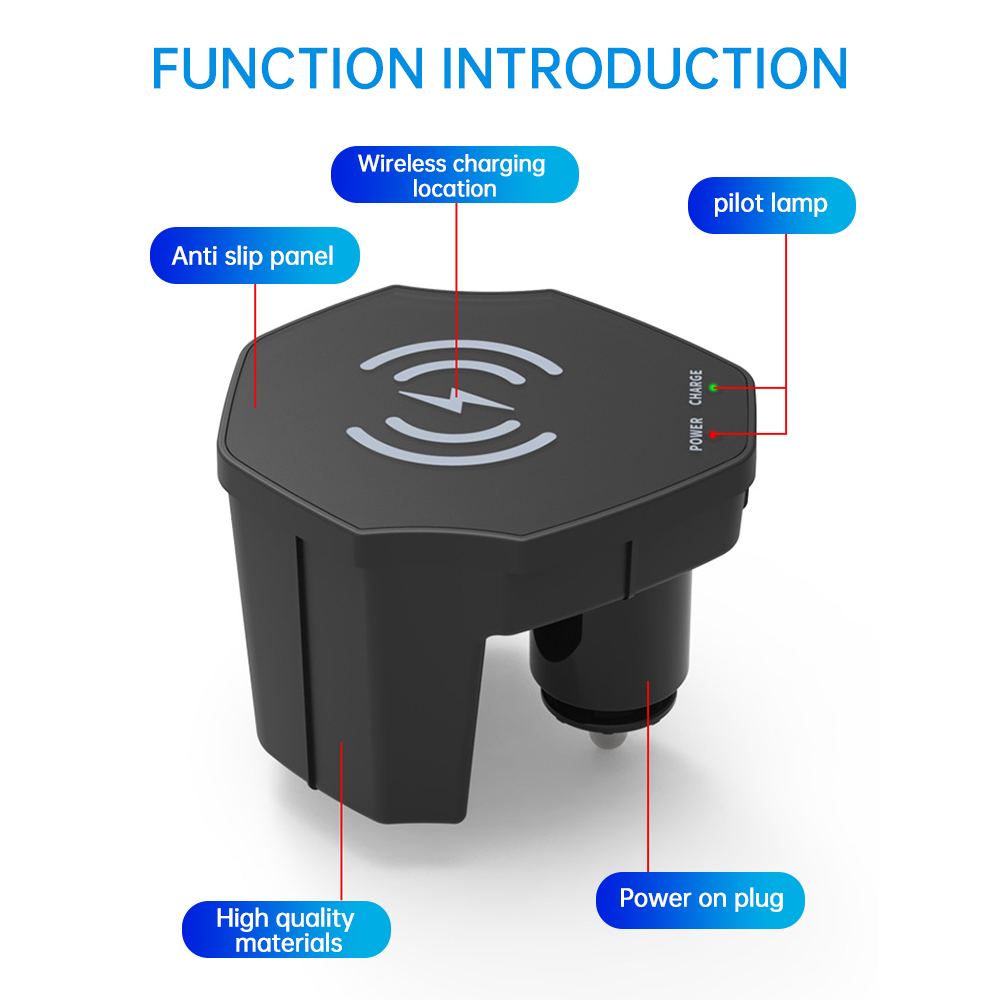 15 واط سيارة شاحن لاسلكي لأودي - مراجعة Wireless Phone Charger Pad وسعره