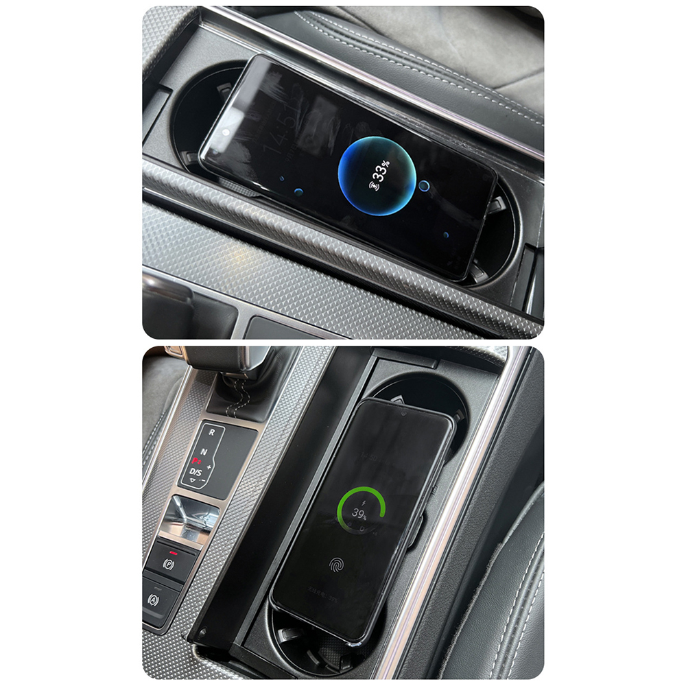 15 واط سيارة شاحن لاسلكي لأودي - مراجعة Wireless Phone Charger Pad وسعره